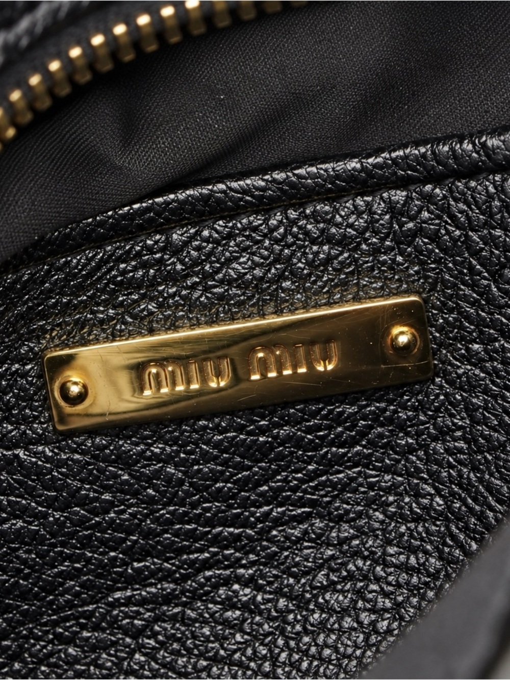 Miu Miu Madras Cipria Leather Top Handle Crossbody Satchel - Picture 6 of 16